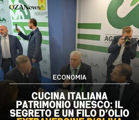 Cucina Italiana Patrimonio Unesco, Sicolo: “Il segreto? Un filo d’olio extravergine d’oliva”