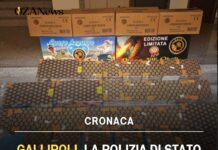 Gallipoli, la Polizia di Stato sequestra oltre 21 kg di materiale pirotecnico