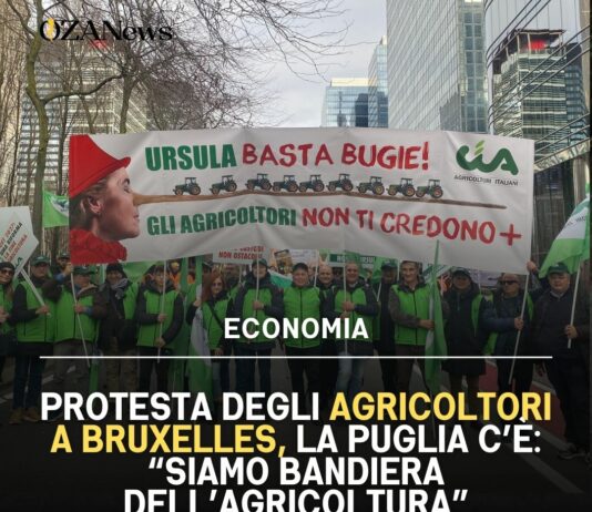 Protesta degli agricoltori a Bruxelles, la Puglia c’è: “Siamo bandiera dell’agricoltura”