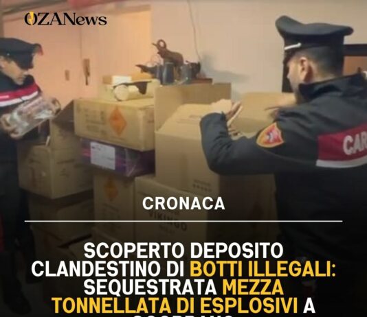 Scoperto deposito clandestino di botti illegali: sequestrata mezza tonnellata di esplosivi a Scorrano