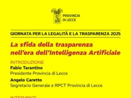Giornata per la legalità e la trasparenza 2025: in Provincia si parla di intelligenza artificiale