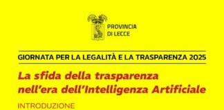 Lecce, legalità e IA: sfida trasparenza in PA Giornata per la legalità e la trasparenza 2025: in Provincia si parla di intelligenza artificiale