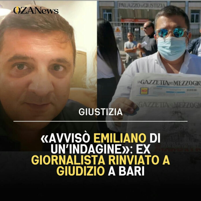 Rinvio a giudizio ex giornalista: caso Emiliano