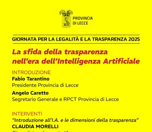 Intelligenza Artificiale e Trasparenza, sfida alla Provincia Giornata per la legalità e la trasparenza 2025: in Provincia si parla di Intelligenza Artificiale