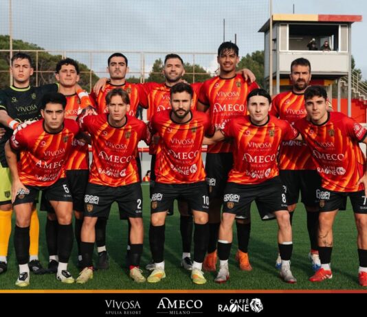 Calcio, sconfitta pesante per l’Ugento contro la Spinazzola