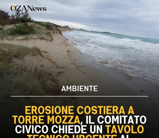 Erosione costiera a Torre Mozza, il Comitato civico chiede un tavolo tecnico urgente al Comune di Ugento