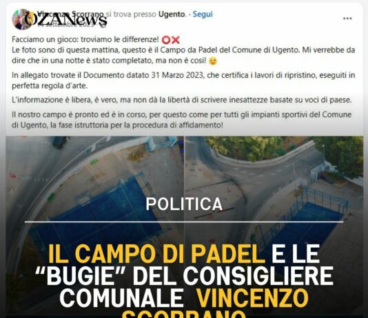 Il campo di padel e le “bugie” del consigliere Vincenzo Scorrano