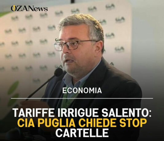 Tariffe Irrigue Raddoppiate: CIA Puglia Chiede Sospensione delle Cartelle 2022 Tariffe irrigue Salento: CIA Puglia chiede stop cartelle