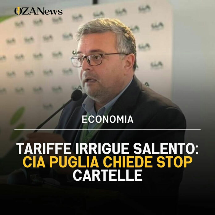 Tariffe irrigue Salento: CIA Puglia chiede stop cartelle