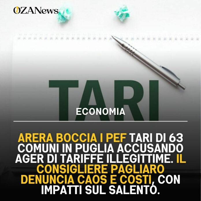 Tari Puglia: Arera boccia PEF e Ager sotto accusa
