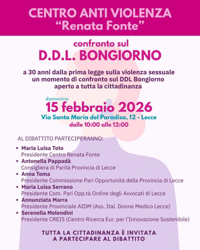 Confronto pubblico sul DDL Bongiorno