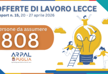 ARPAL Puglia: al via il Recruiting Day contro il caporalato, ultime prenotazioni per il colloquio a Nardò Banner ARPAL Puglia con report n. 15, 20-27 aprile 2026 e 808 persone da assumere