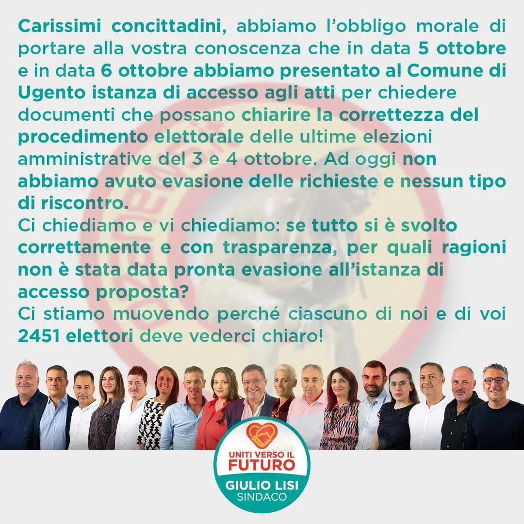Elezioni a Ugento: polemiche e richieste di trasparenza