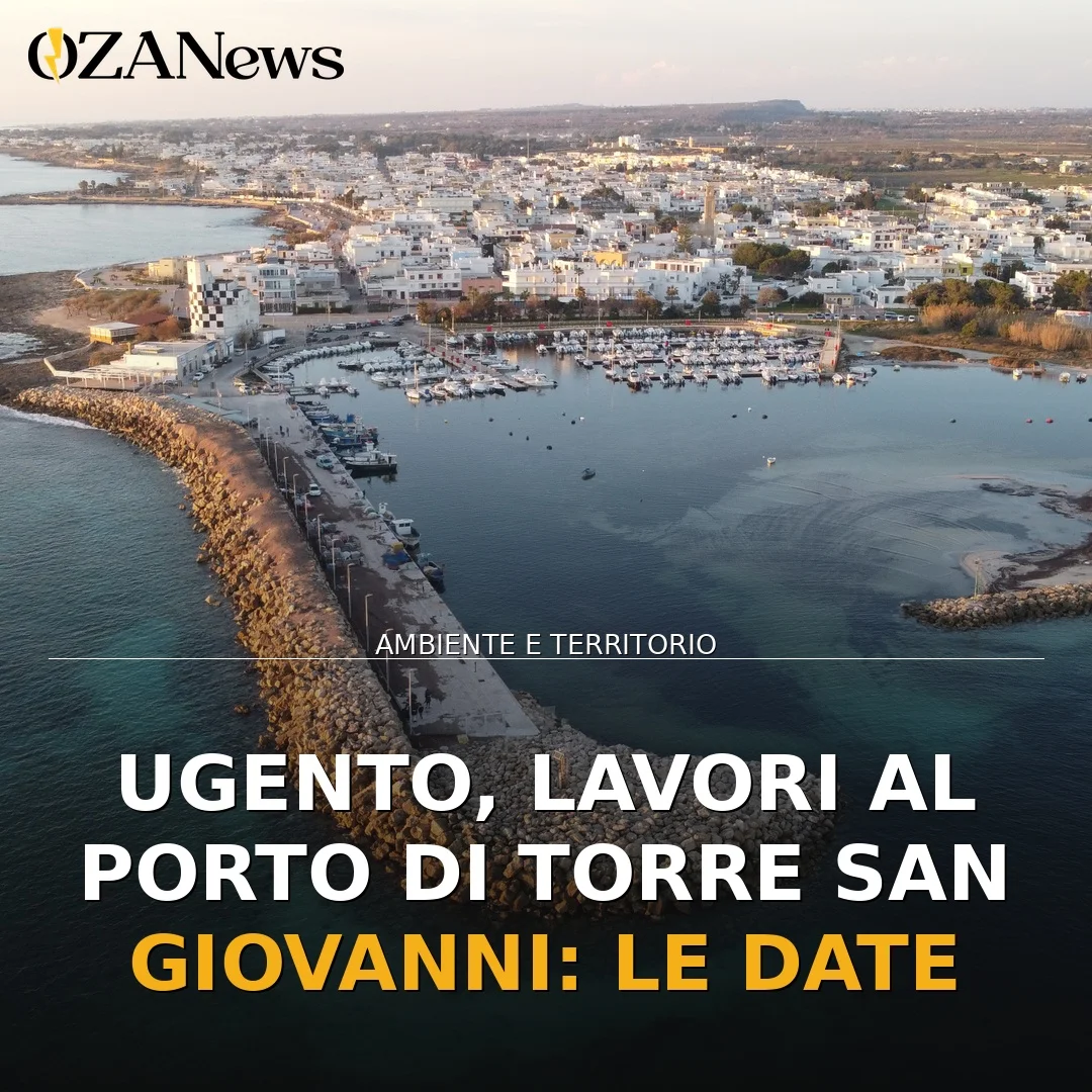 Lavori di ripristino al porto di Torre San Giovanni