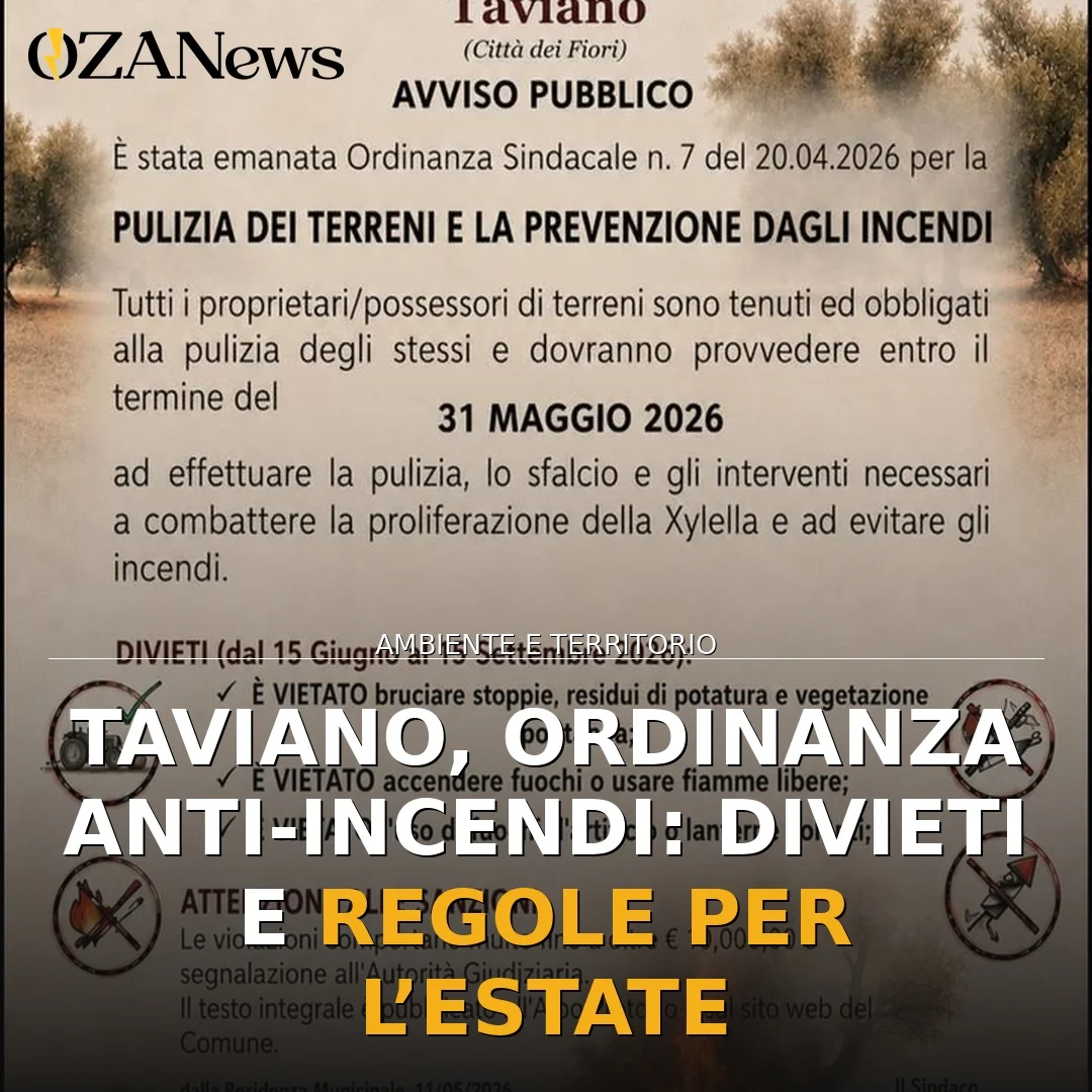 Prevenzione Incendi Boschivi a Taviano