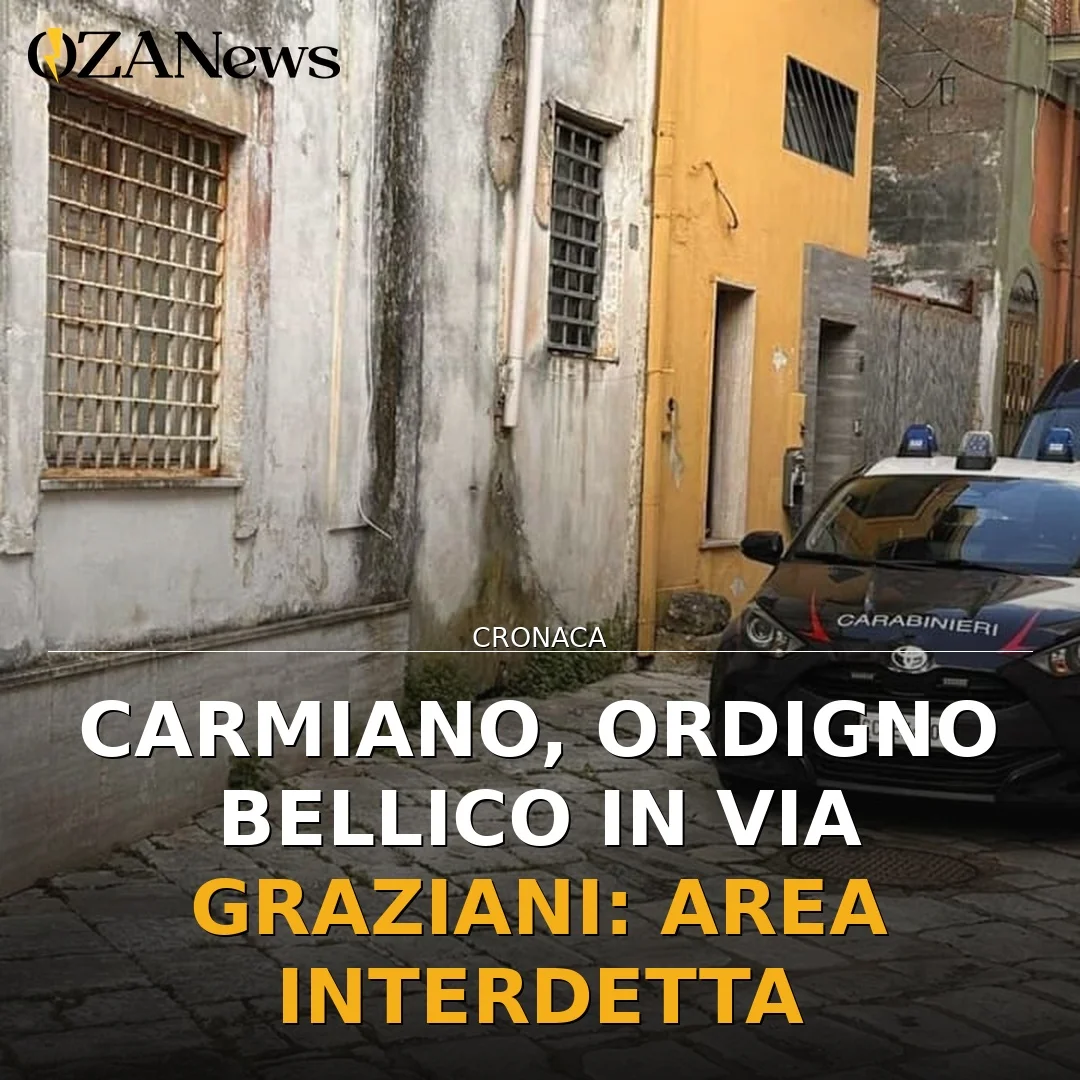 Ritrovamento di un ordigno bellico a Carmiano
