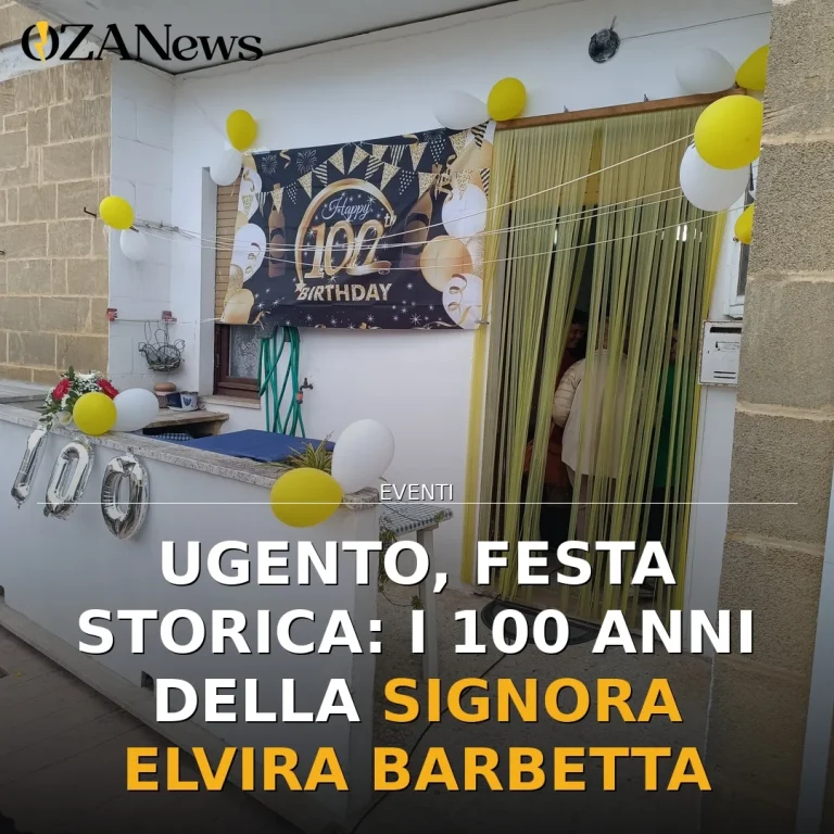 Celebrazione dei 100 anni di Elvira Barbetta a Ugento