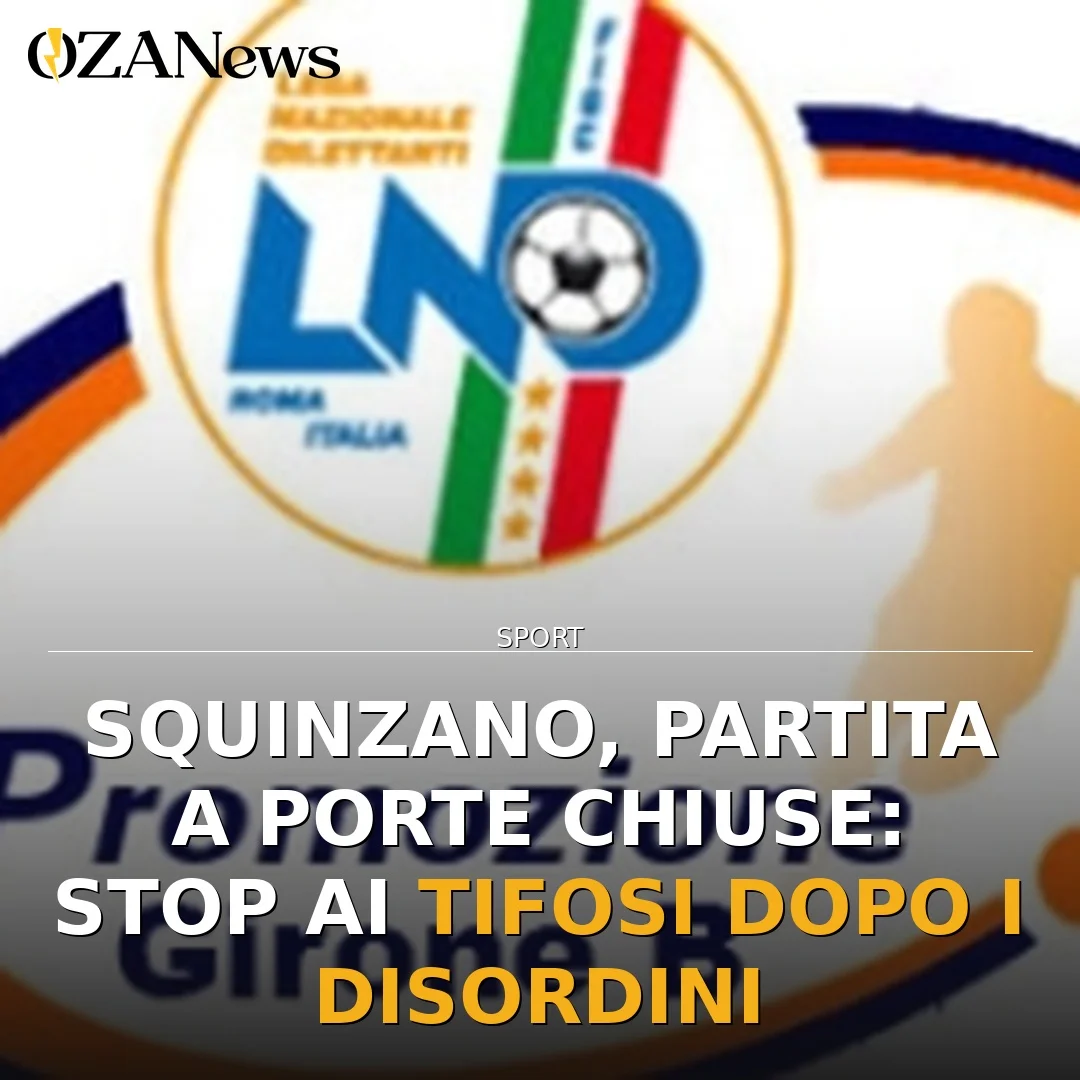 Squinzano: Partita a Porte Chiuse per Sicurezza