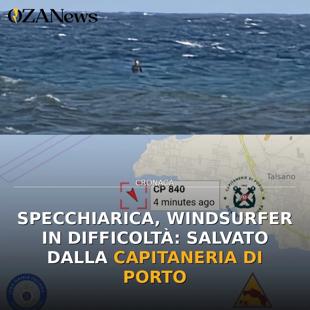 Salvataggio di un Windsurfer a Specchiarica