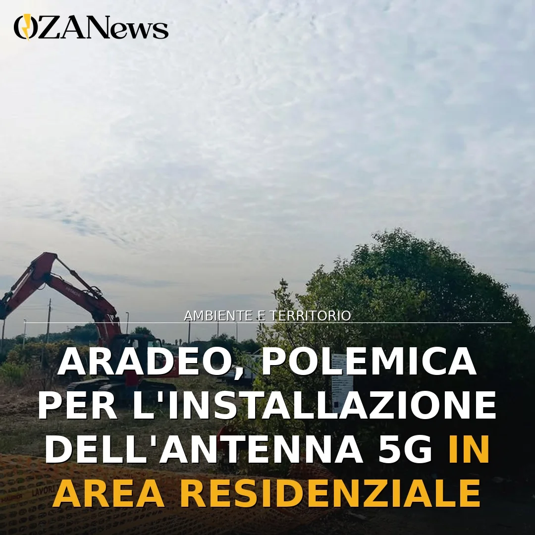Controversia sull’antenna 5G ad Aradeo