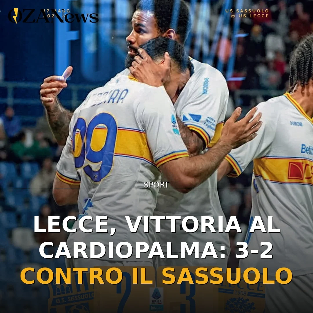 Lecce conquista una vittoria fondamentale contro il Sassuolo