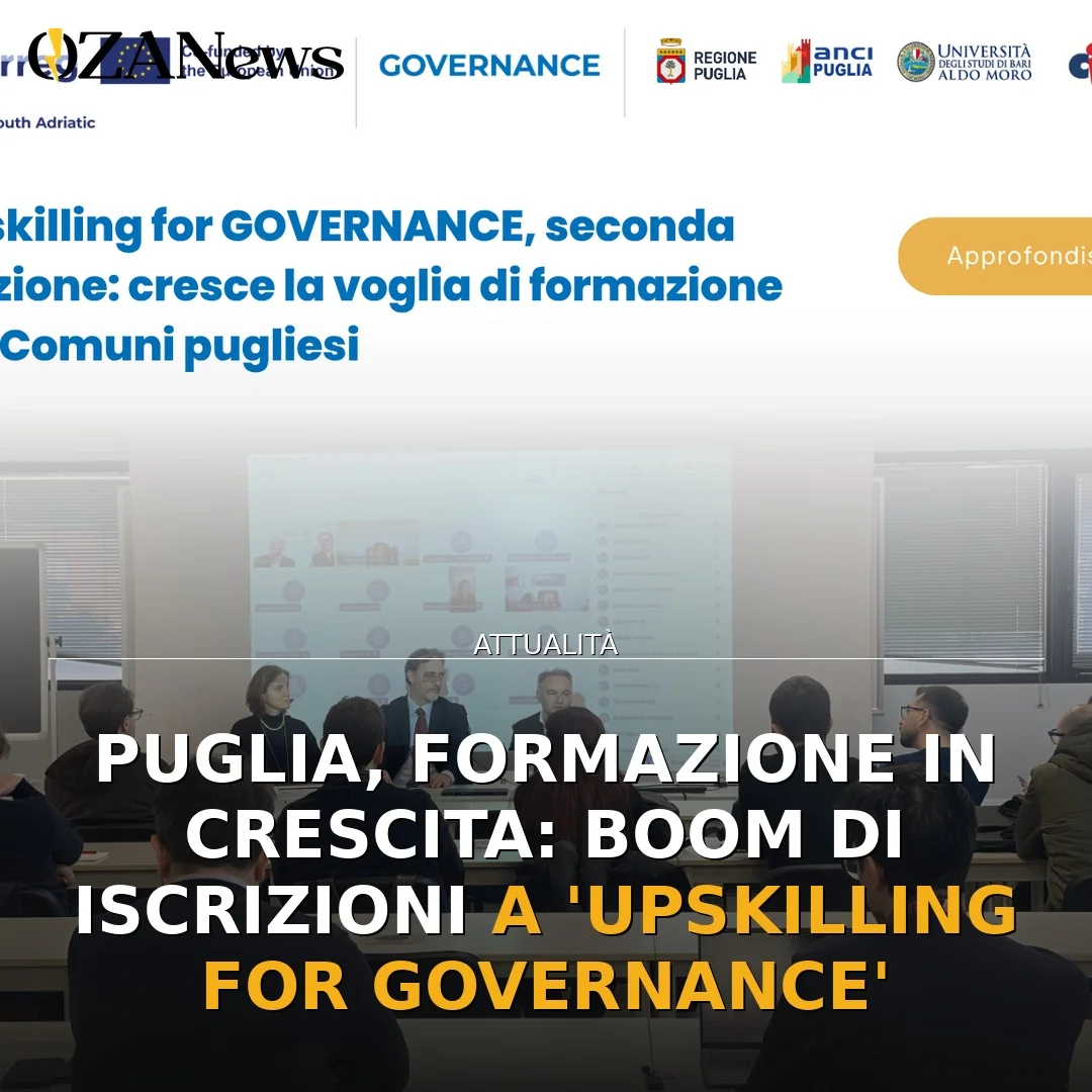 Candidature chiuse per ‘Upskilling for GOVERNANCE’