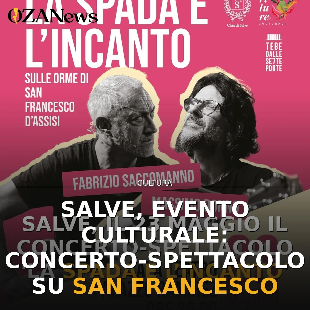 Concerto-spettacolo a Salve il 23 maggio
