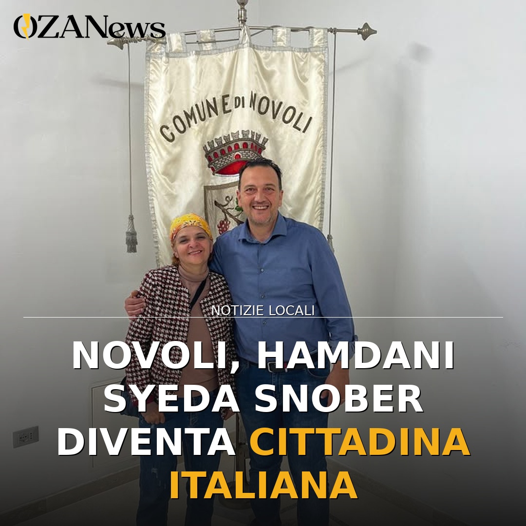Novoli, Hamdani Syeda Snober diventa cittadina italiana