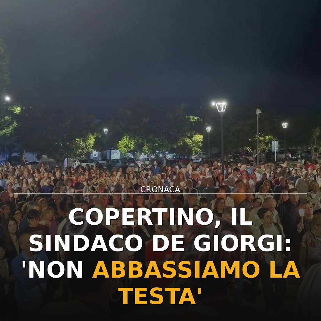 Copertino, il sindaco De Giorgi: ‘Non abbassiamo la testa’