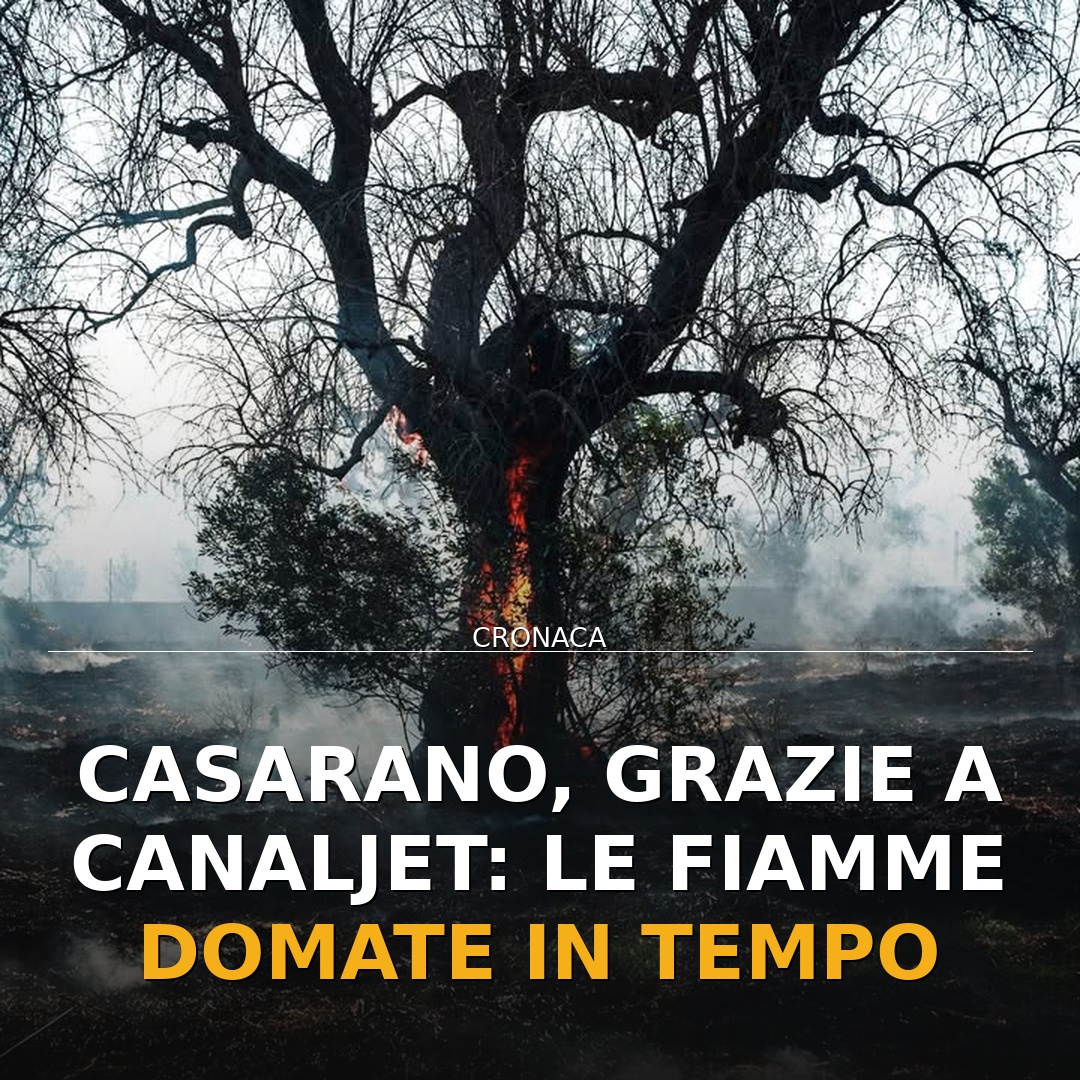 Casarano, grazie a Canaljet: le fiamme domate in tempo