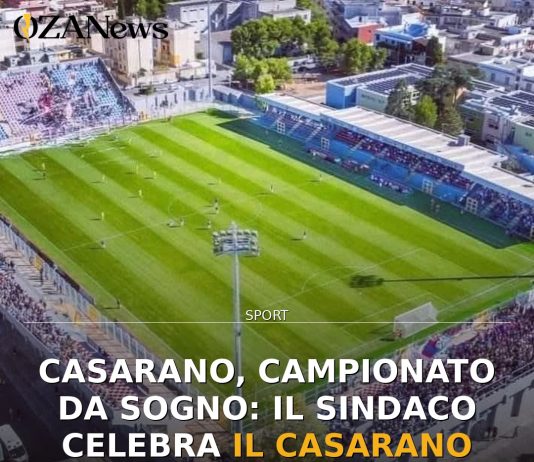 Casarano, campionato da sogno: il Sindaco celebra il Casarano Calcio