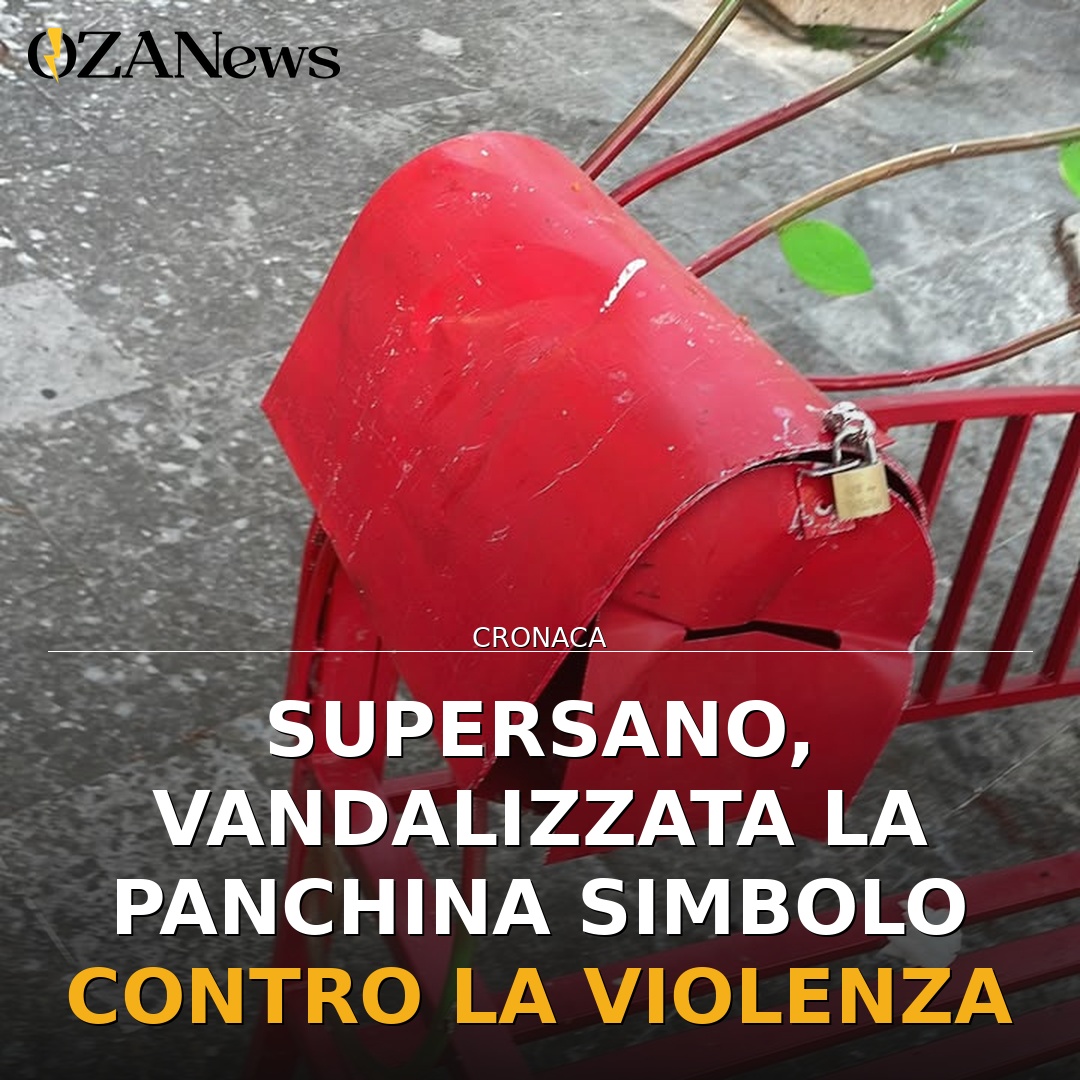 Supersano, vandalizzata la panchina simbolo contro la violenza