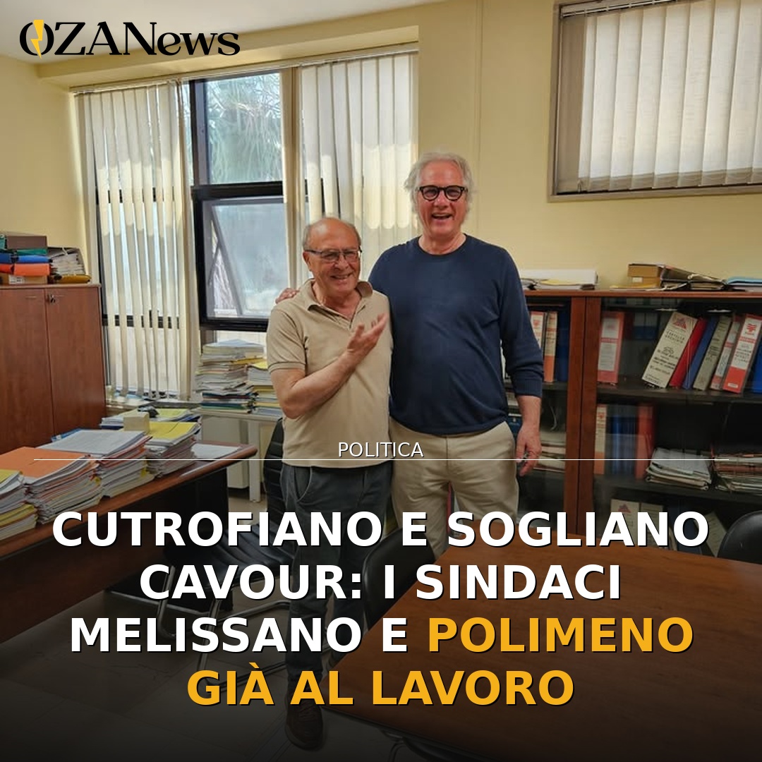 Cutrofiano e Sogliano Cavour: i sindaci Melissano e Polimeno già al lavoro