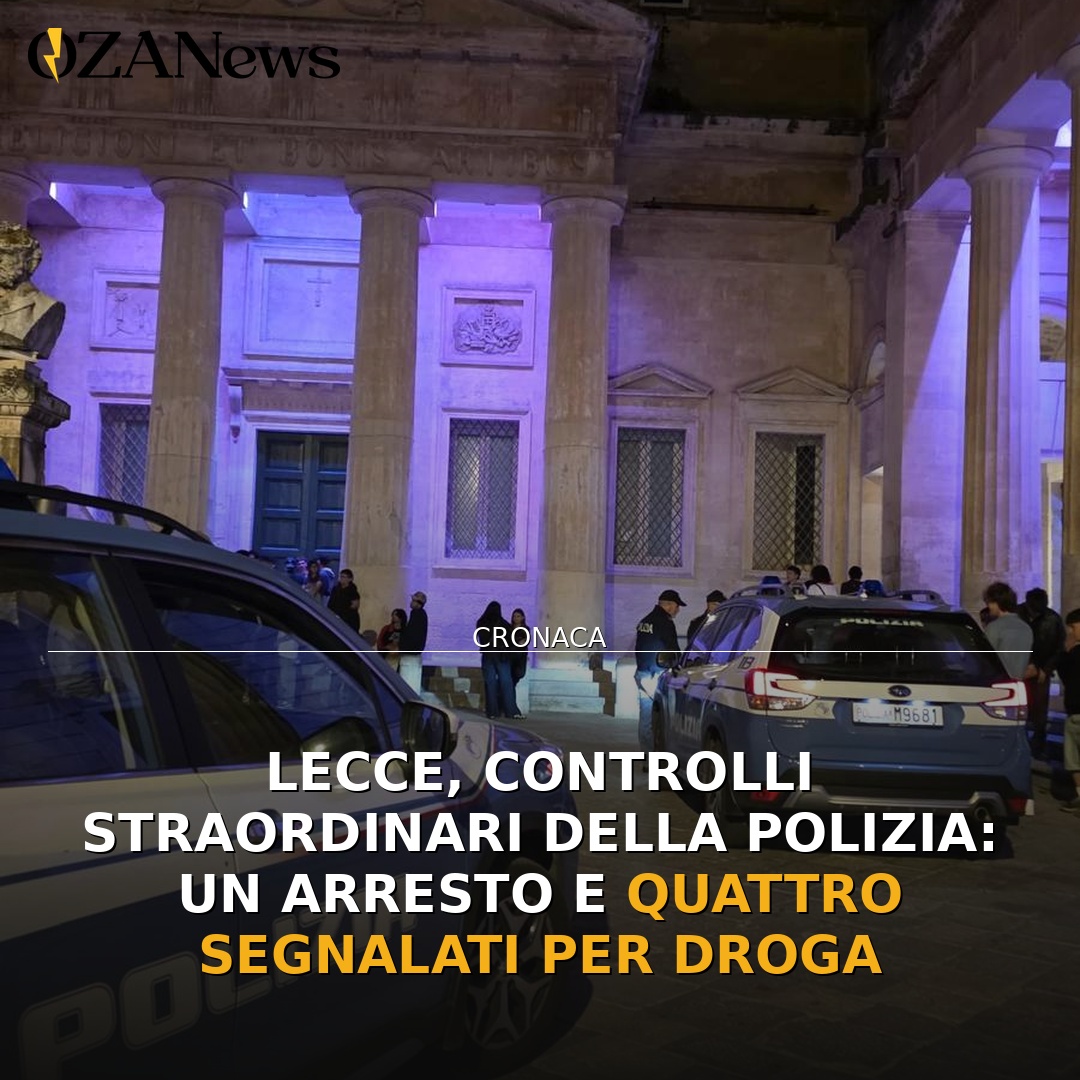 Lecce, controlli straordinari della Polizia: un arresto e quattro segnalati per droga