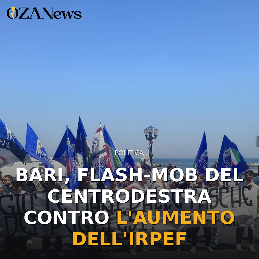 Bari, flash-mob del centrodestra contro l’aumento dell’Irpef
