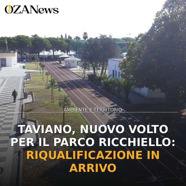 Taviano, nuovo volto per il Parco Ricchiello: riqualificazione in arrivo