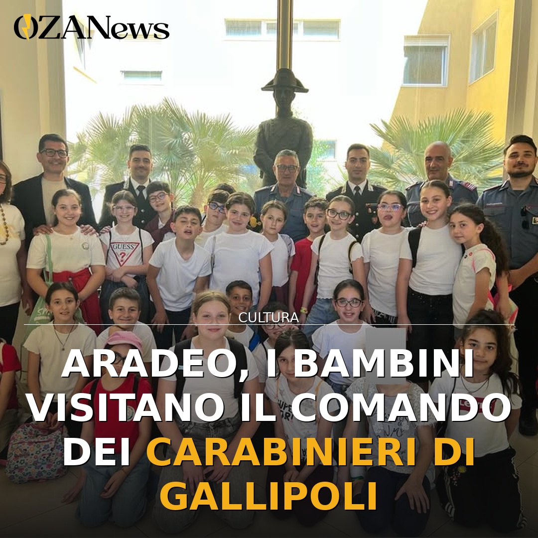 Aradeo, i bambini visitano il Comando dei Carabinieri di Gallipoli
