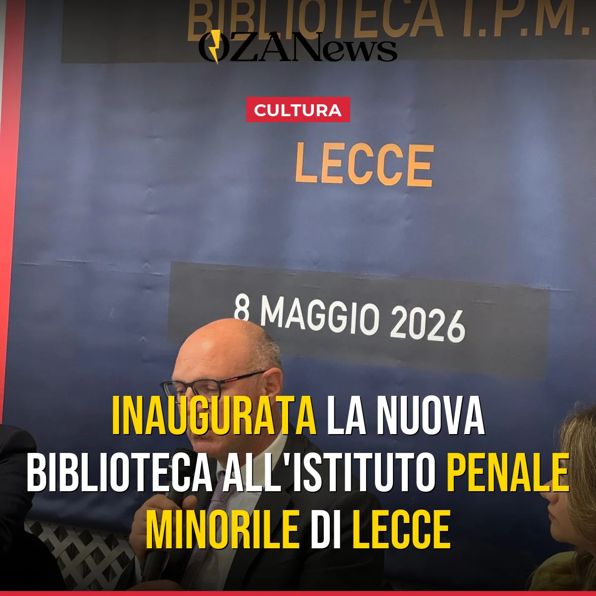 Inaugurazione della Biblioteca all’Istituto Penale di Lecce