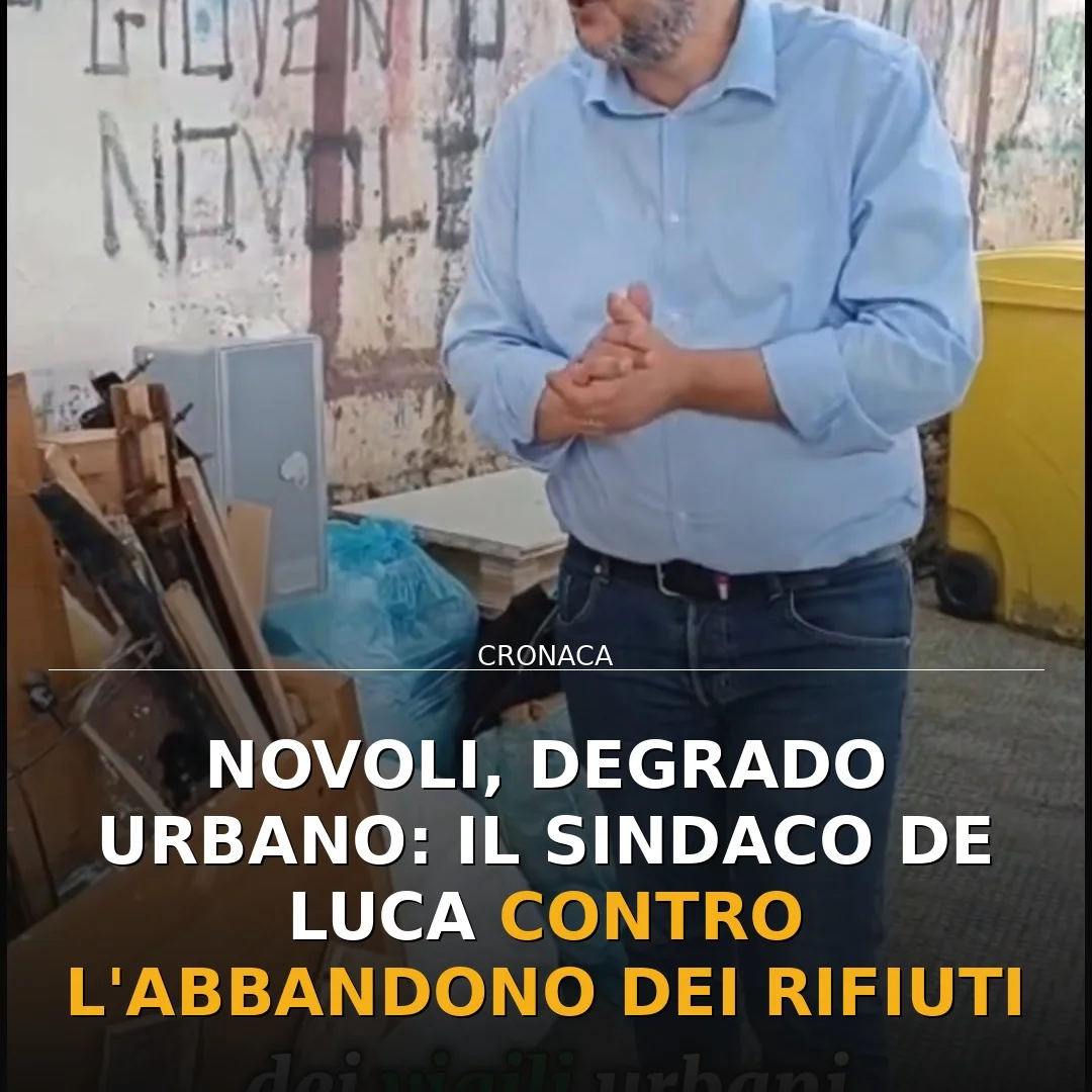 Novoli: Appello del Sindaco contro il Degrado Urbano