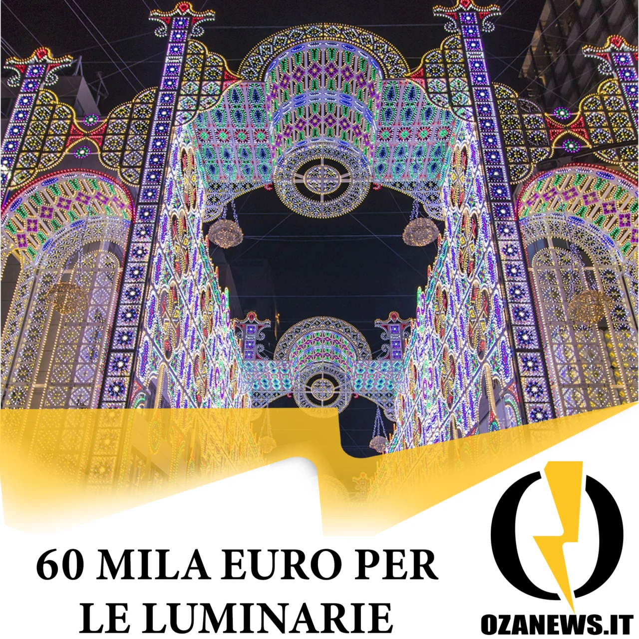 Natale 2022: Ugento spende 60 mila euro per le luminarie