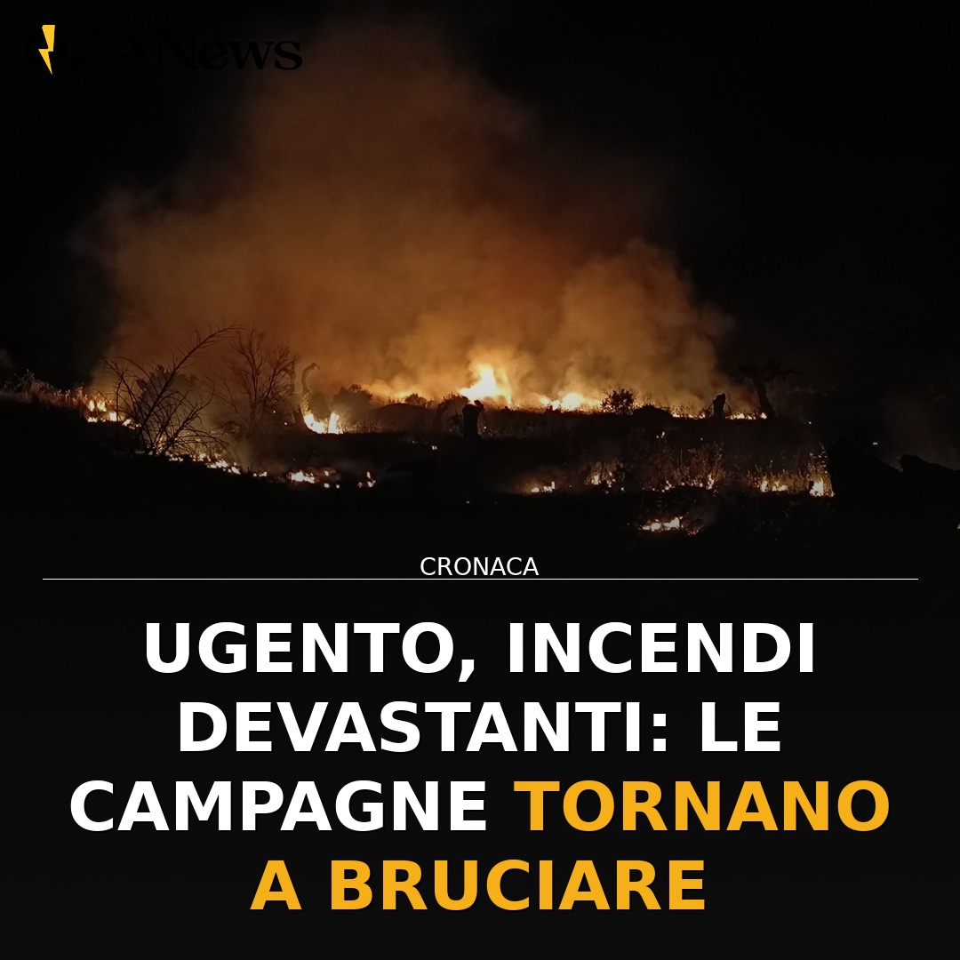 Ugento, incendi devastanti: le campagne tornano a bruciare
