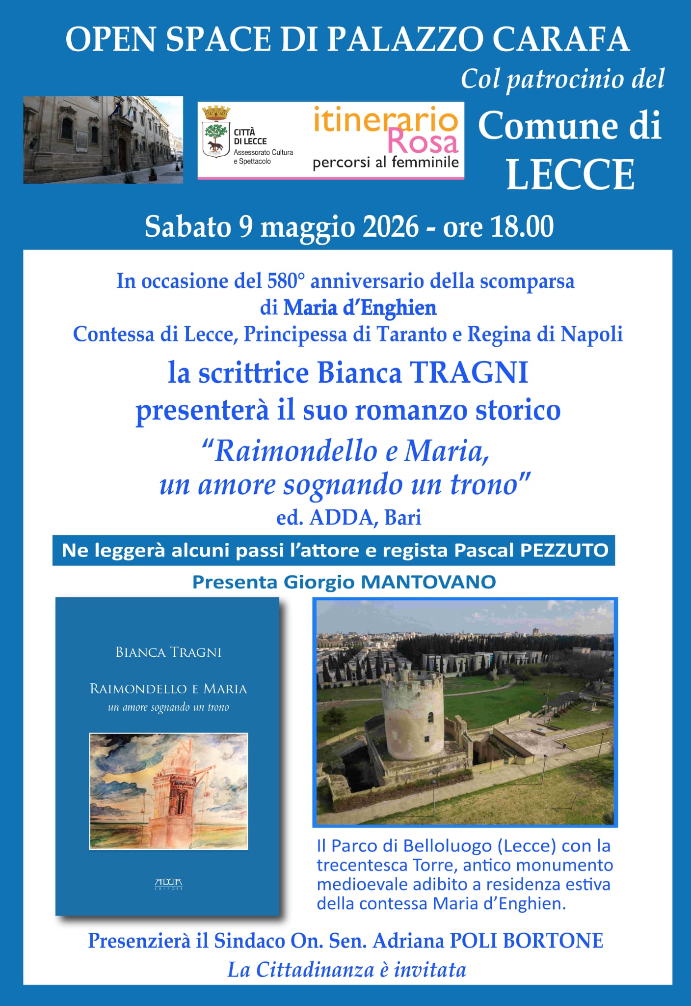 Presentazione del romanzo 'Raimondello e Maria' a Palazzo Carafa