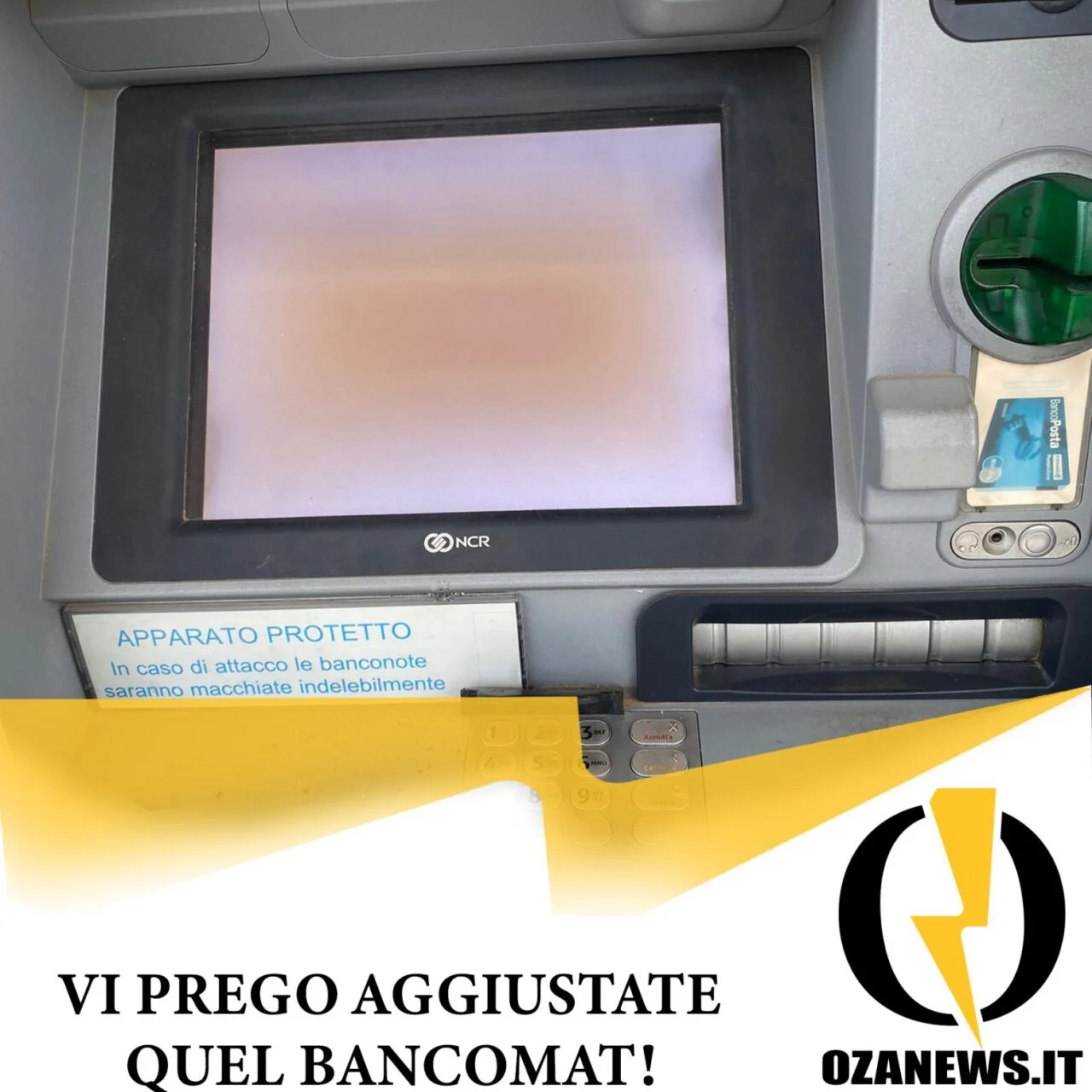 Aggiustate quel maledetto bancomat!
