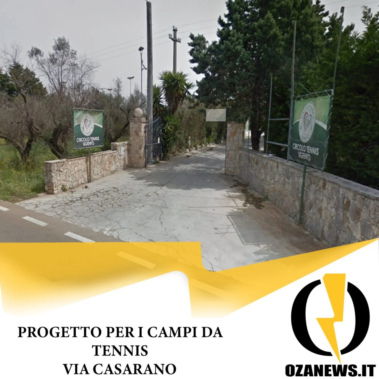 Progetto campi da tennis sulla SP 72 Ugento-Casarano