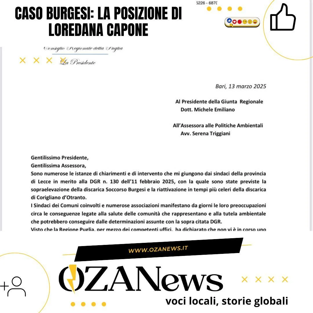 Caso Burgesi: la posizione di Loredana Capone