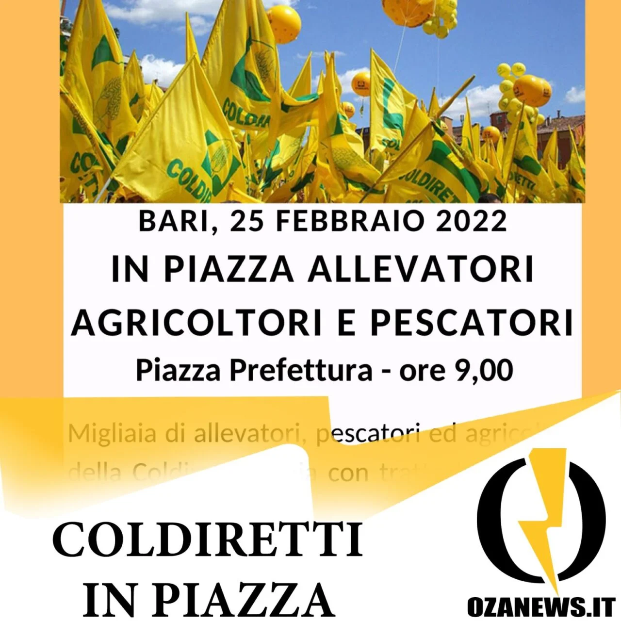 La coldiretti scende in piazza