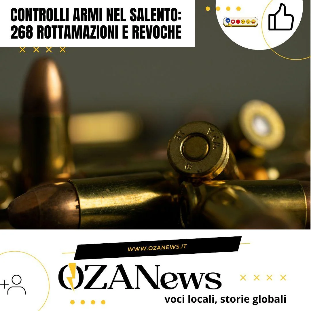 Controlli armi nel Salento: 268 rottamazioni e revoche