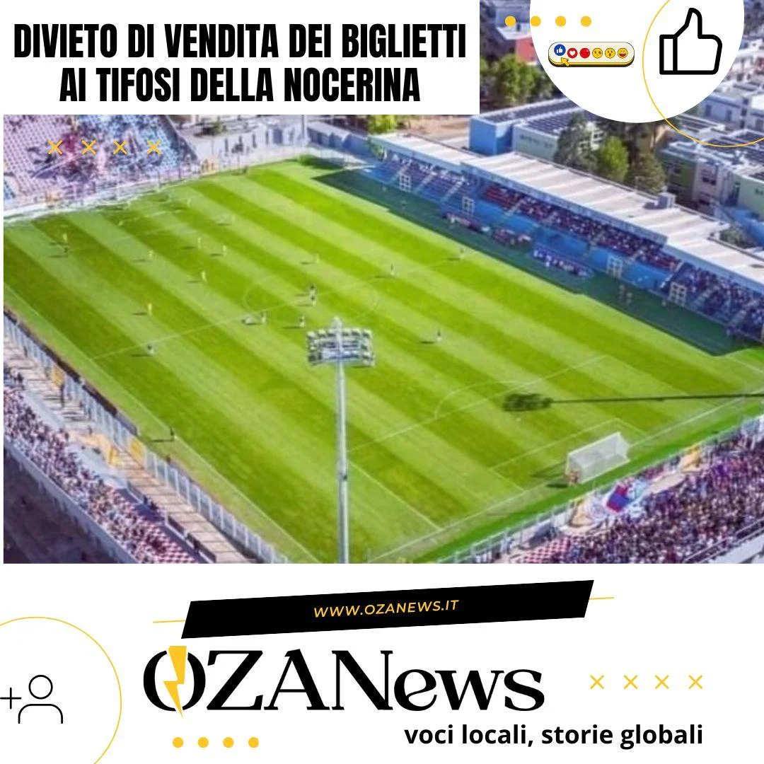 Divieto di vendita dei biglietti ai tifosi della Nocerina: provvedimento del Prefetto di Lecce