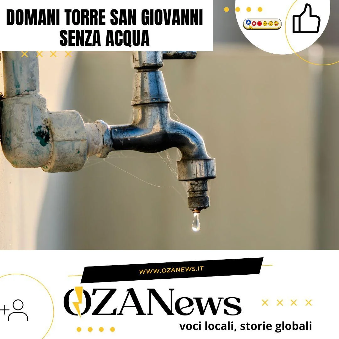 Domani mancherà l’acqua a Torre San Giovanni