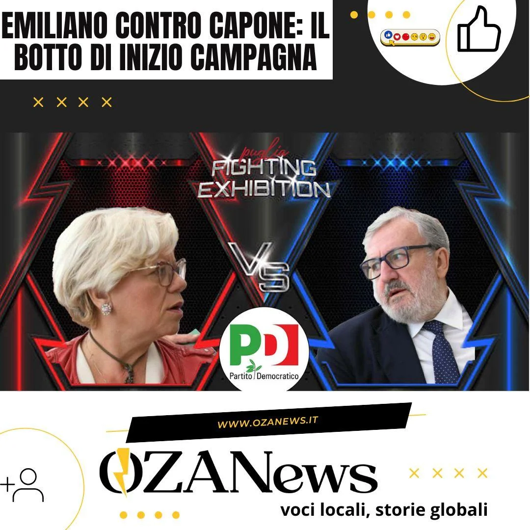Emiliano contro capone: il botto di inizio campagna elettorale in Puglia